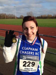 me at Bromley 10k with medal